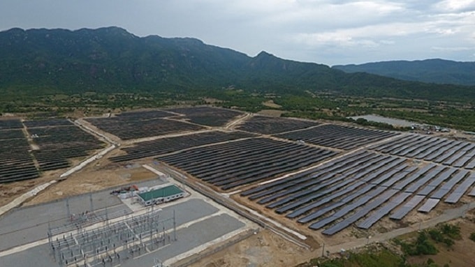 Nhà máy điện mặt trời Nhị Hà của Bitexco ở miền Trung tỉnh Ninh Thuận. Ảnh: Bitexco.