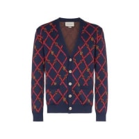 Áo Cardigan Gucci Sweater 595514 XKA0Z 4206 Màu Xanh Navy Size XS