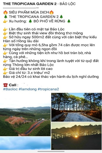 2.Rao bán của nhân viên môi giới khách hàng trên mạng xã hội Facebook.