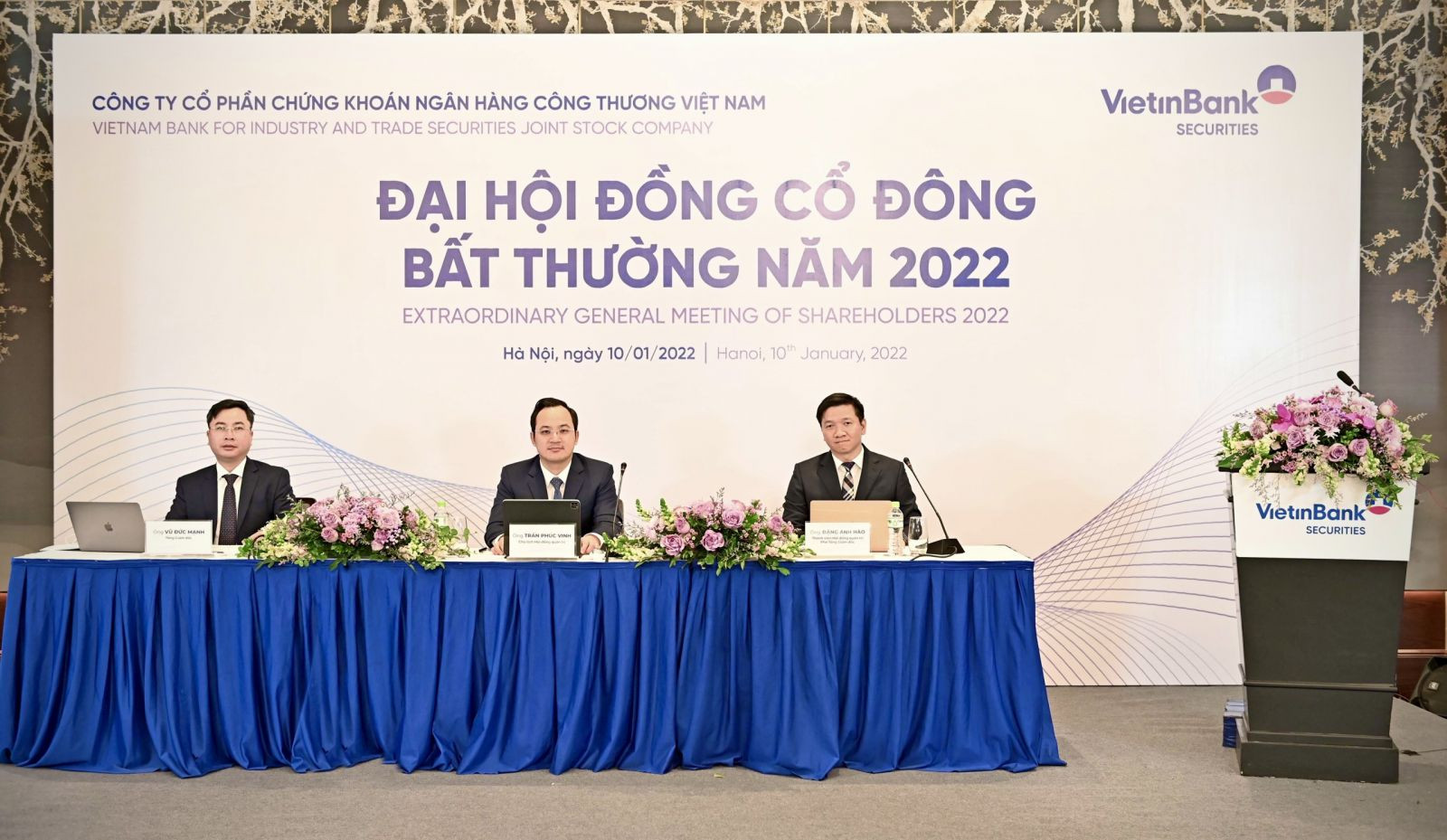 VietinBank Securities - CTS tổ chức Đại hội đồng cổ đông bất thường năm 2022 dưới hình thức trực tuyến thông qua phương án tăng vốn điều lệ thông qua phát hành cổ phiếu để trả cổ tức với tỷ lệ 8%.