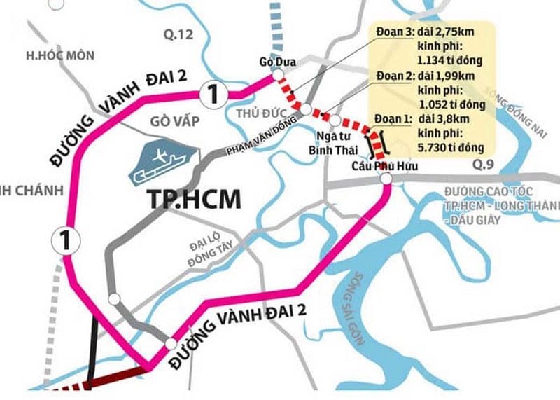 TP.HCM sẽ khép kím đường vành đai 2 trong năm 2022.