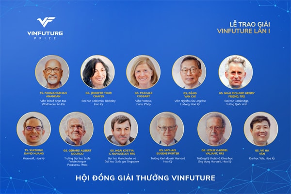 Hội đồng Giải thưởng VinFuture bao gồm các nhà khoa học, nhà phát minh, công nghệ xuất sắc. 