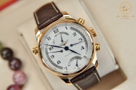 Đồng hồ Longines L2.715.8.78.3 Master Collection Retrograde vàng hồng 18k new 100%