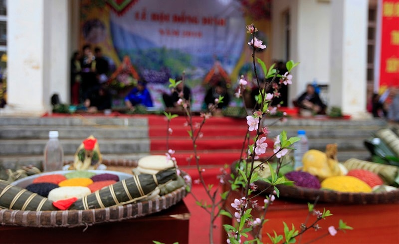 Mâm cỗ Tết của người Tày