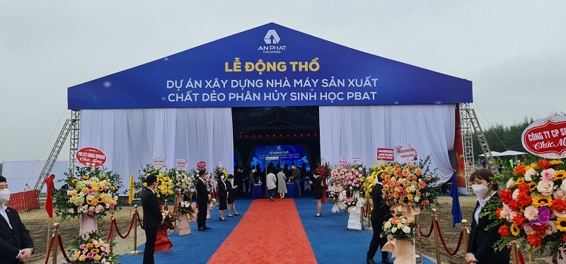 Động thổ Dự án Nhà máy sản xuất chất dẻo phân hủy sinh học PBAT của Tập đoàn An Phát Holdings tại KCN Nam Đình Vũ