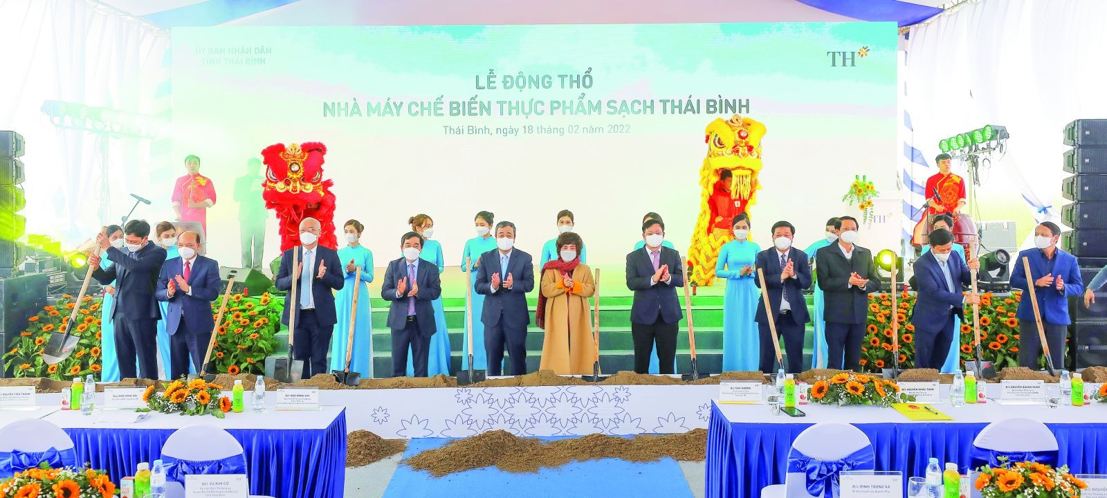  Tập đoàn TH động thổ Nhà máy Chế biến thực phẩm sạch Thái Bình tại xã Quỳnh Trang, huyện Quỳnh Phụ, tỉnh Thái Bình.