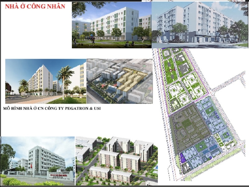 Phối cảnh nhà ở cho người lao động phục vụ nhu cầu của 2 nhà đầu tư thứ cấp Pegatron và USI