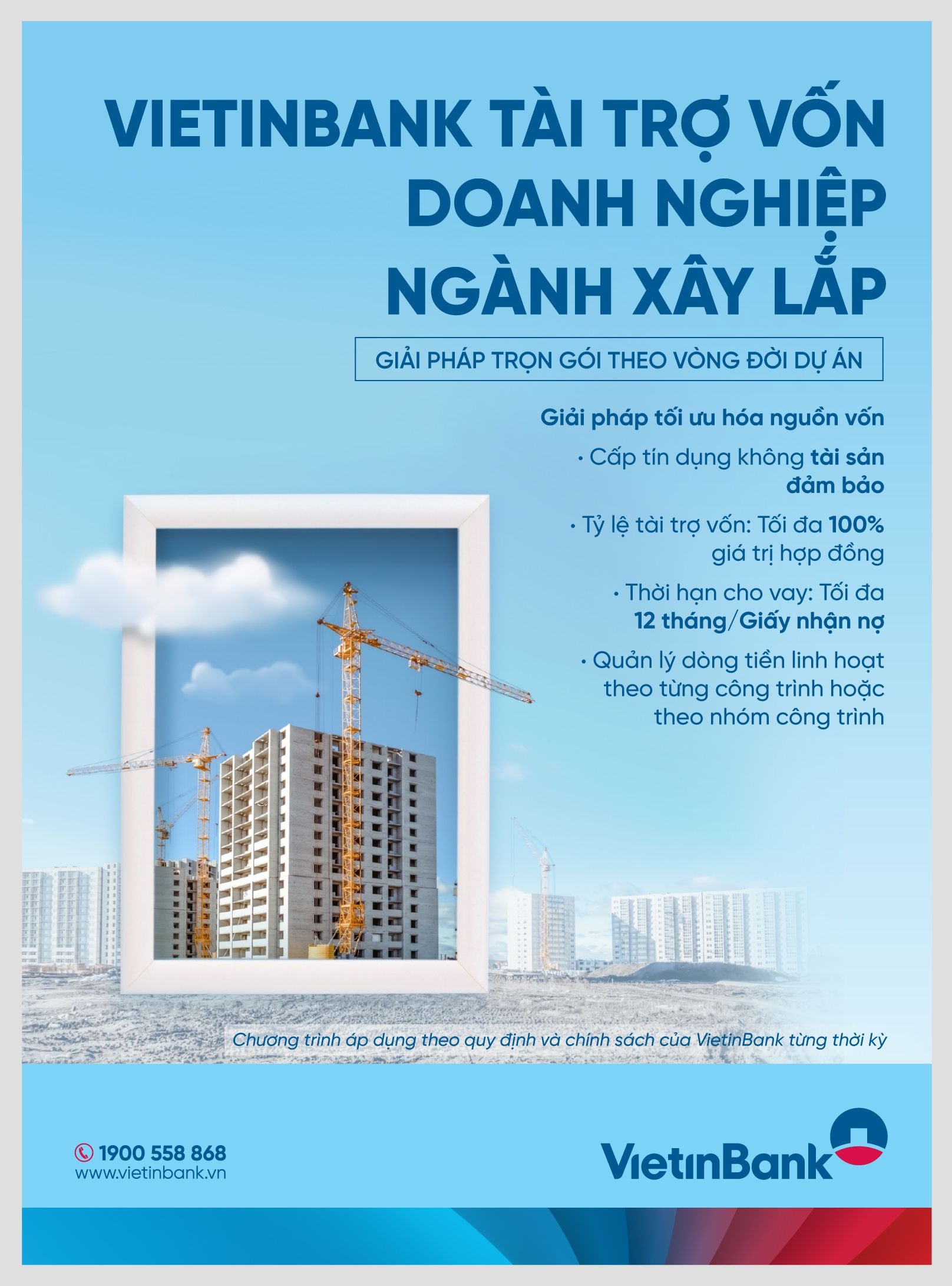 Vietinbank tài trợ vốn cho doanh nghiệp ngành xây lắp