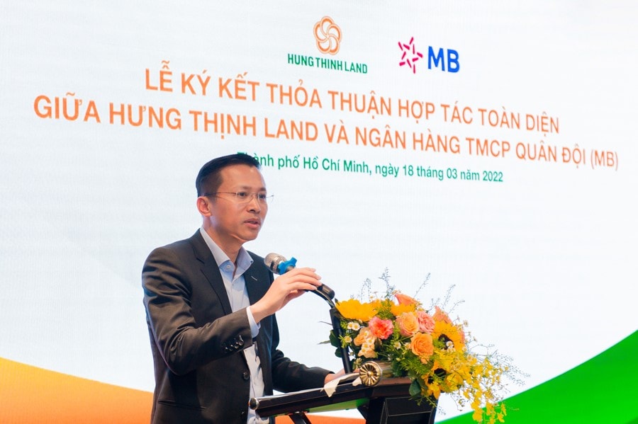 Ông Phạm Như Ánh – Thành viên Ban điều hành MB cam kết mang đến các giải pháp tài chính hiệu quả cho khách hàng của MerryLand Quy Nhơn. 