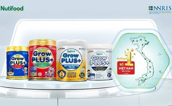 Nutifood GrowPLUS+ giữ vững vị thế sữa trẻ em số 1 Việt Nam trong ba năm liền