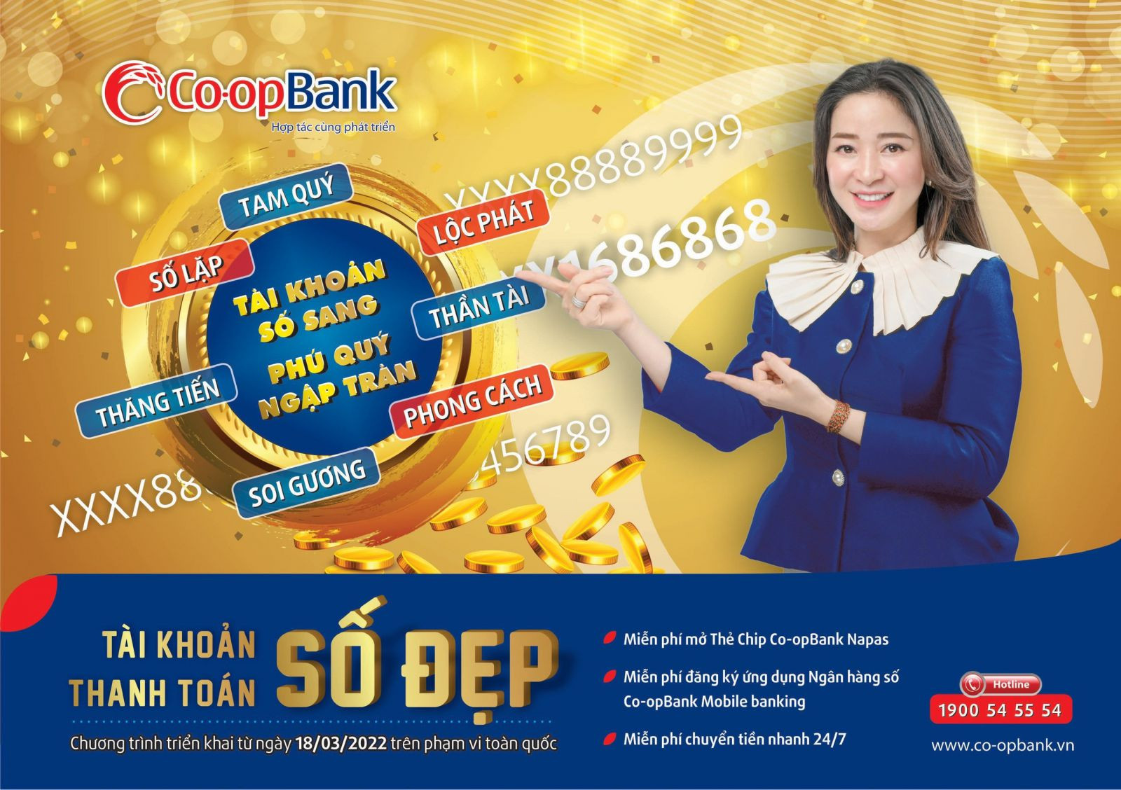 Thông tin mở tài khoản thanh toán số đẹp của Co-opBank