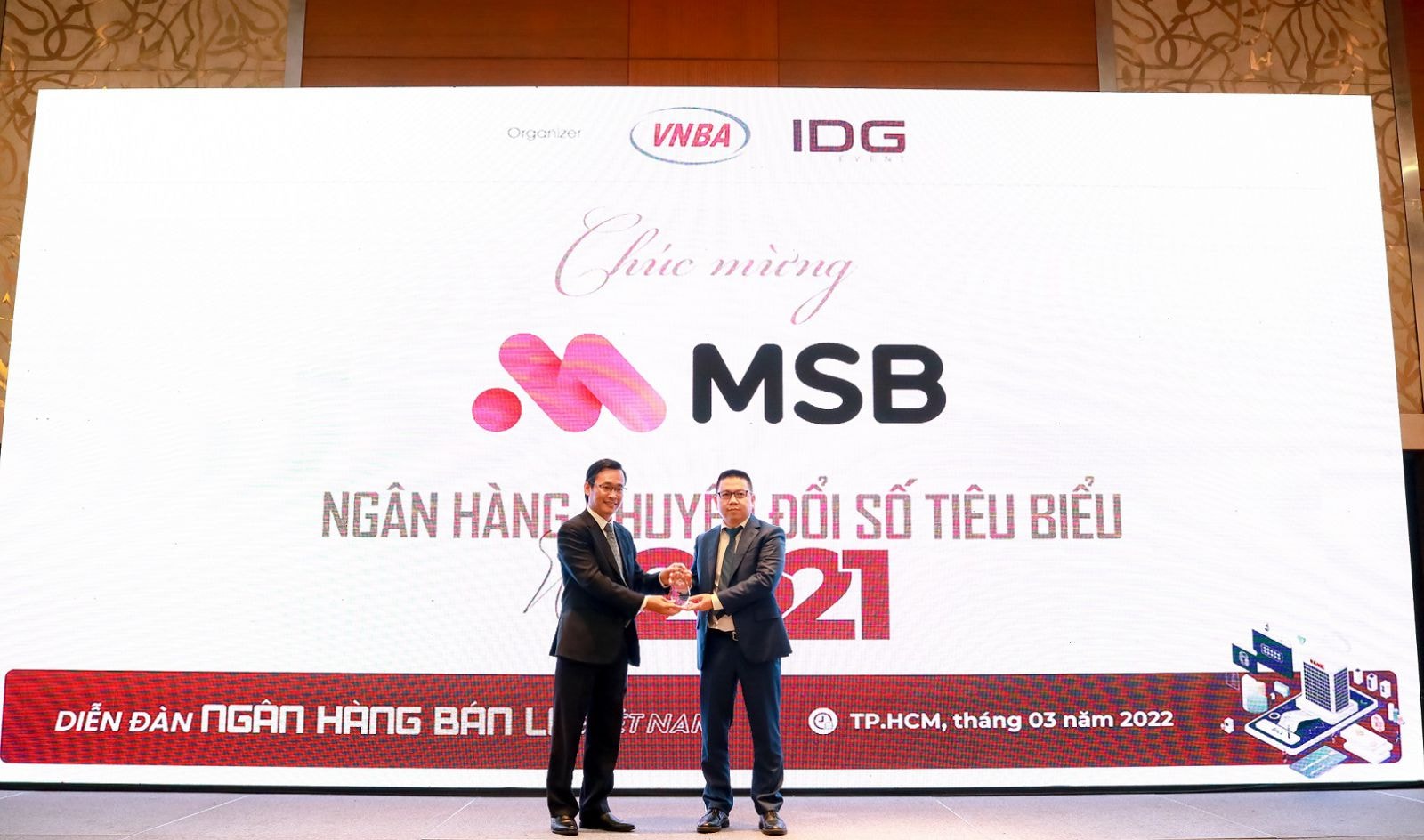 MSB vừa nhận giải ngân hàng chuyển đổi số tiêu biểu năm 2021