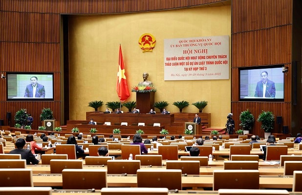 Toàn cảnh hội nghị Hội nghị đại biểu Quốc hội chuyên trách.