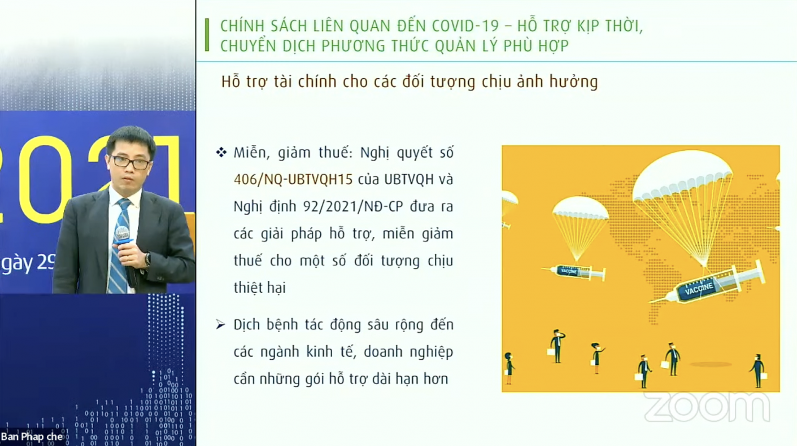 Hội thảo Dòng chảy pháp luật kinh doanh 2021 được tổ chức bằng hình thức trực tuyến và trực tiếp.