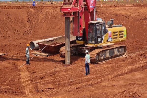 Các hangj mụcKhu vực thi công phần móng nhà ga sân bay Long Thành