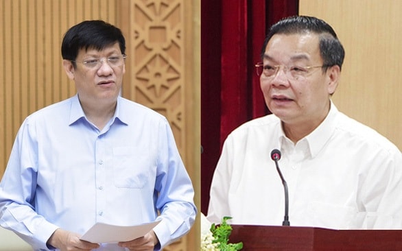 Ông Nguyễn Thanh Long (trái) và ông Chu Ngọc Anh