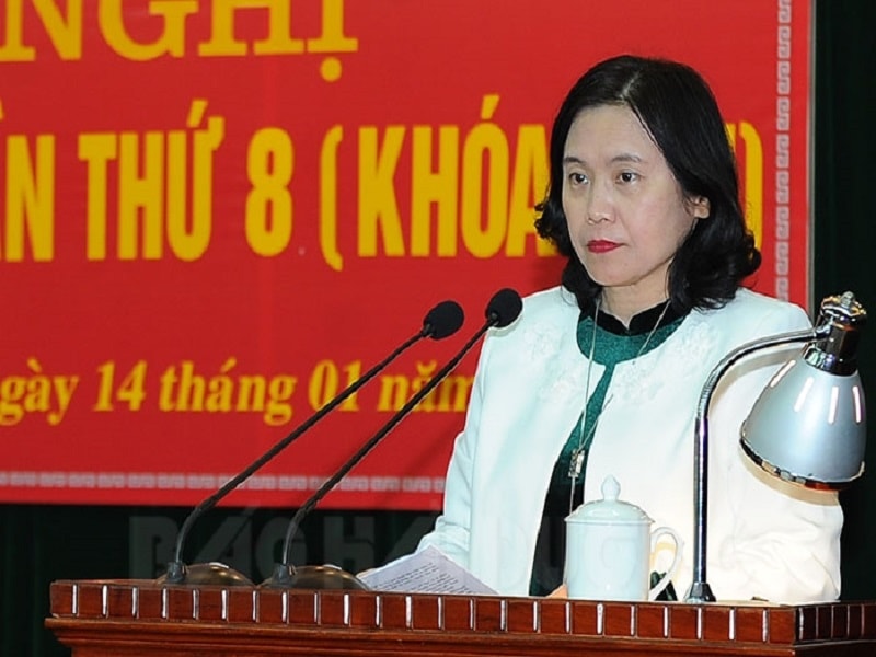 bà Nguyễn Thị Ngọc Bích - Phó Chủ tịch Thường trực Hội đồng Nhân dân tỉnh Hải Dương tại cuộc giám sát của Ban Kinh tế Ngân sách 