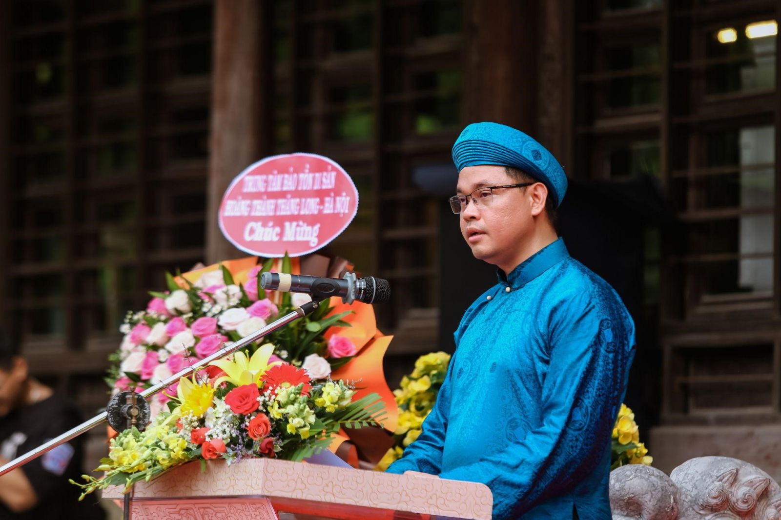 Ông Đinh Chí Hiếu, Phó TGĐ Tập đoàn Sunshine - TGĐ Tập đoàn Công nghệ Unicloud phátp/biểu tại buổi lễ