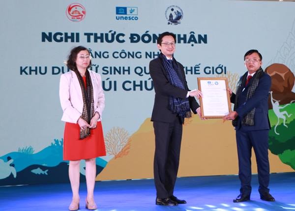 Tỉnh Ninh Thuận đón nhận bằng công nhận Khu dự trữ sinh quyển thế giới Núi Chúa