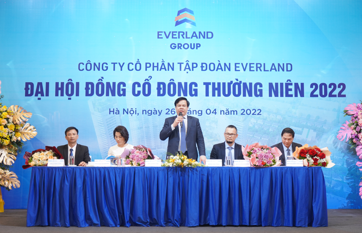 Quang cảnh phiên khai mạc ĐHĐCĐ thường niên năm 2022 của EVG sáng 26/4/2022.