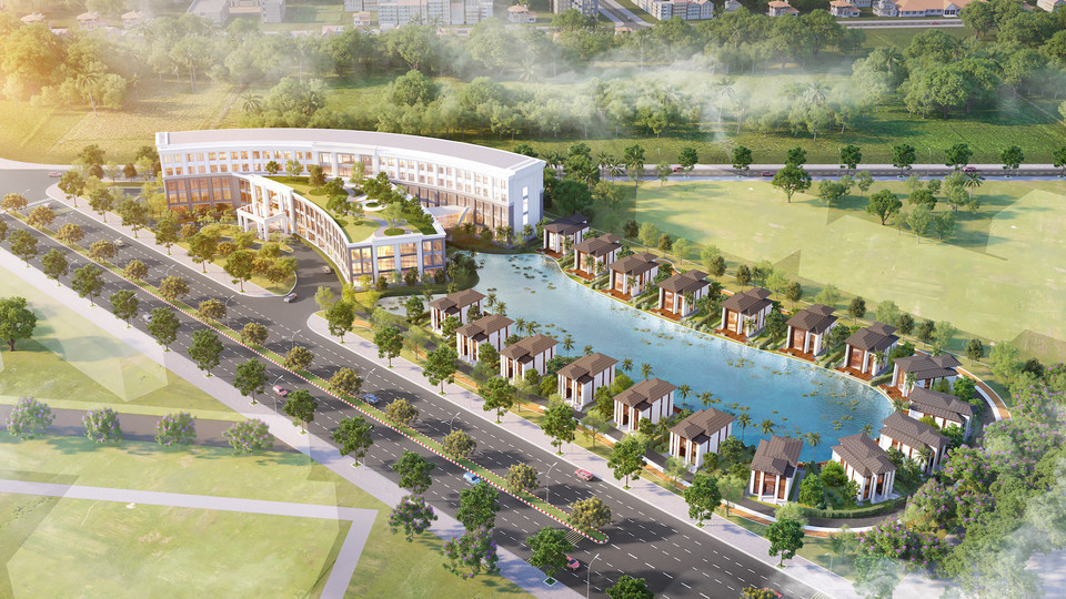 Bệnh viện Vinmec Vinhomes Ocean Park 2 – The Empire được xây dựng theo mô hình resort 5 sao đầu tiên ở Việt Nam.