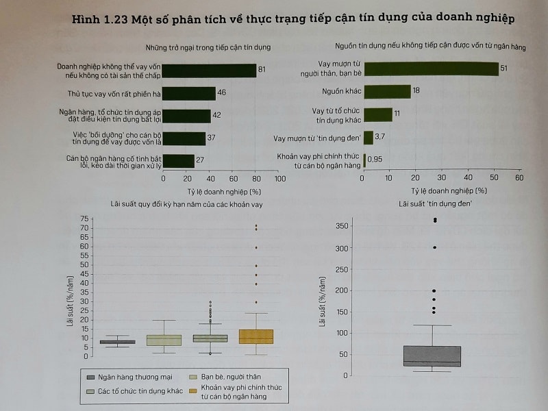 trong khi kênh vay vốn từ ngân hàng thương mại còn gặp trở ngại, doanh nghiệp đã phải tìm kiếm các nguồn cho vay khác - Nguồn: Báo cáo PCI 2021