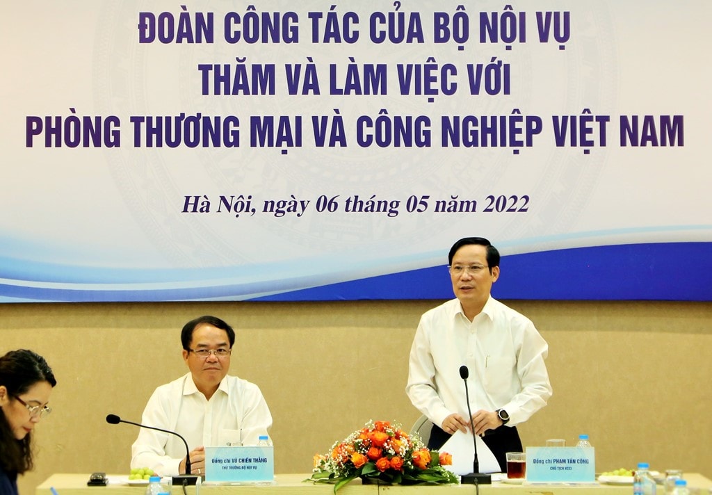 Chủ tịch VCCI Phạm Tấn Công. Ảnh: Quốc Tuấn