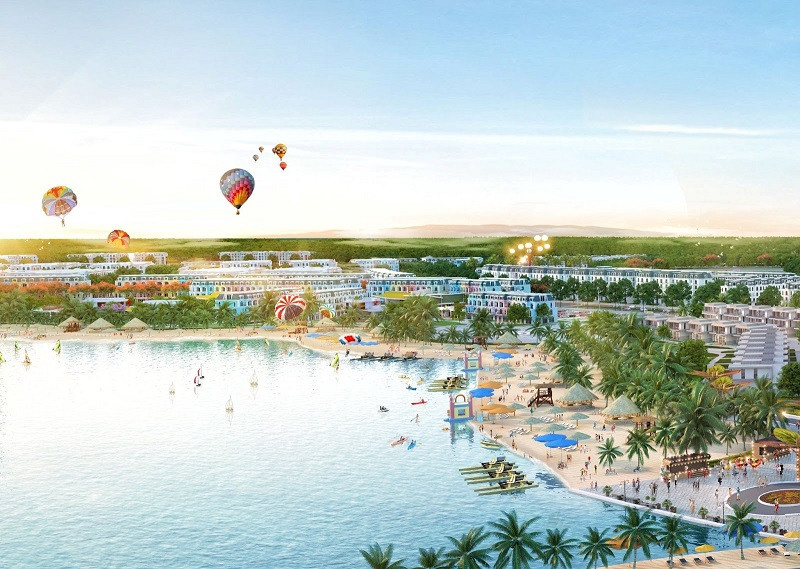 Bãi biển nhân tạo Dragon Beach – KDL Quốc tế Đồi Rồng.