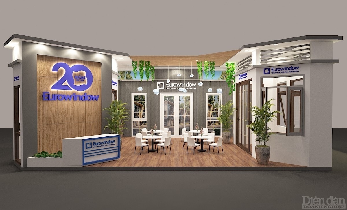 Các loại sản phẩm của Eurowindow được trưng bày tại Vietbuild Đà Nẵng 2022