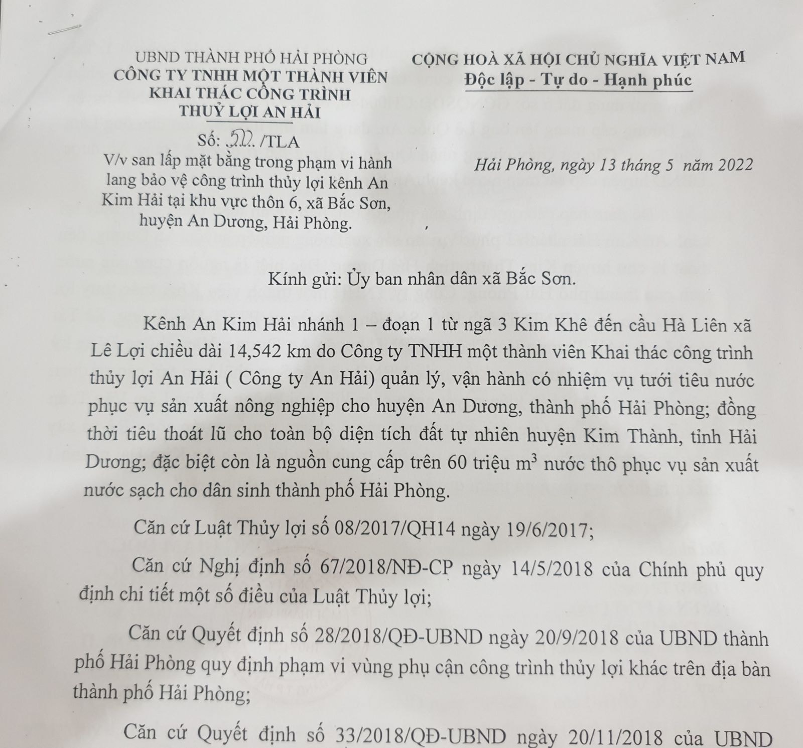 kiên quyết ngăn chặn san lấp trên hành lang sông Rế