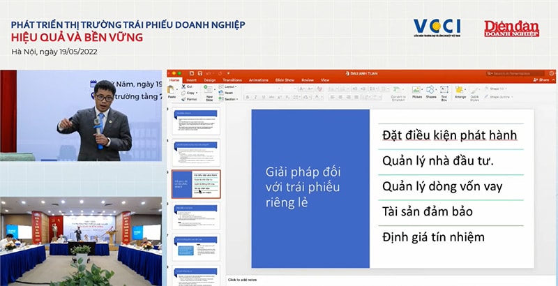 Diễn đàn “Phát triển thị trường trái phiếu doanh nghiệp hiệu quả, bền vững” được tổ chức theo hai hình thức là trực tiếp và trực tuyến.