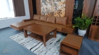 Sofa chữ L gỗ óc chó ZG 132 OC