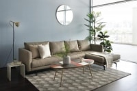 Sofa góc trái 113 hiện đại da Fango