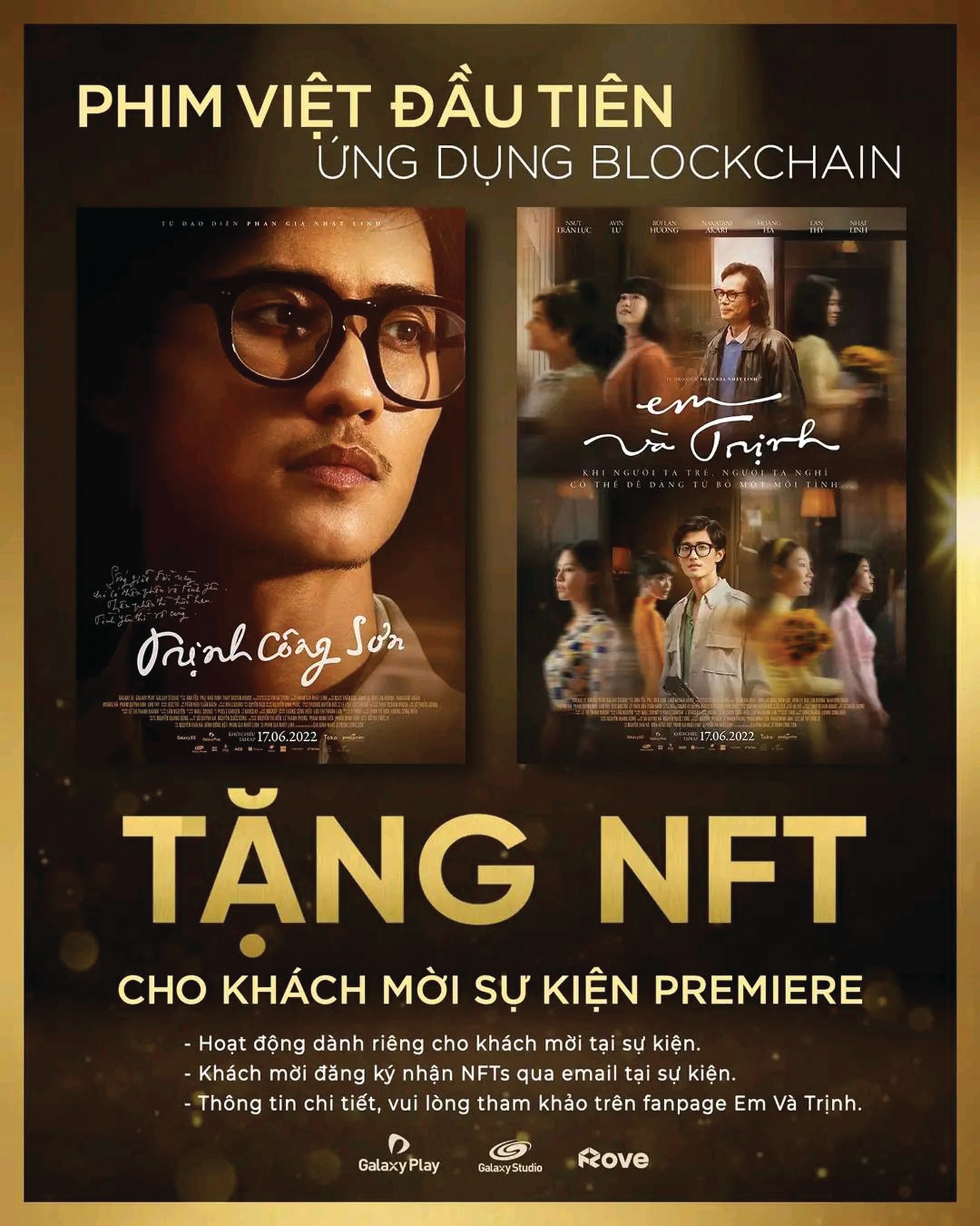  Poster công bố tặng NFT của nhà sản xuất.