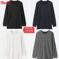 Áo giữ nhiệt nam Uniqlo Heattech Extra cổ tròn