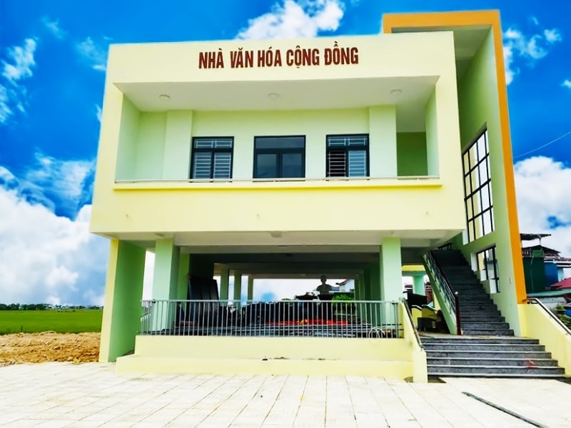 Nhà cộng đồng được HDBank và Sovico trao cho bà con vùng lũ