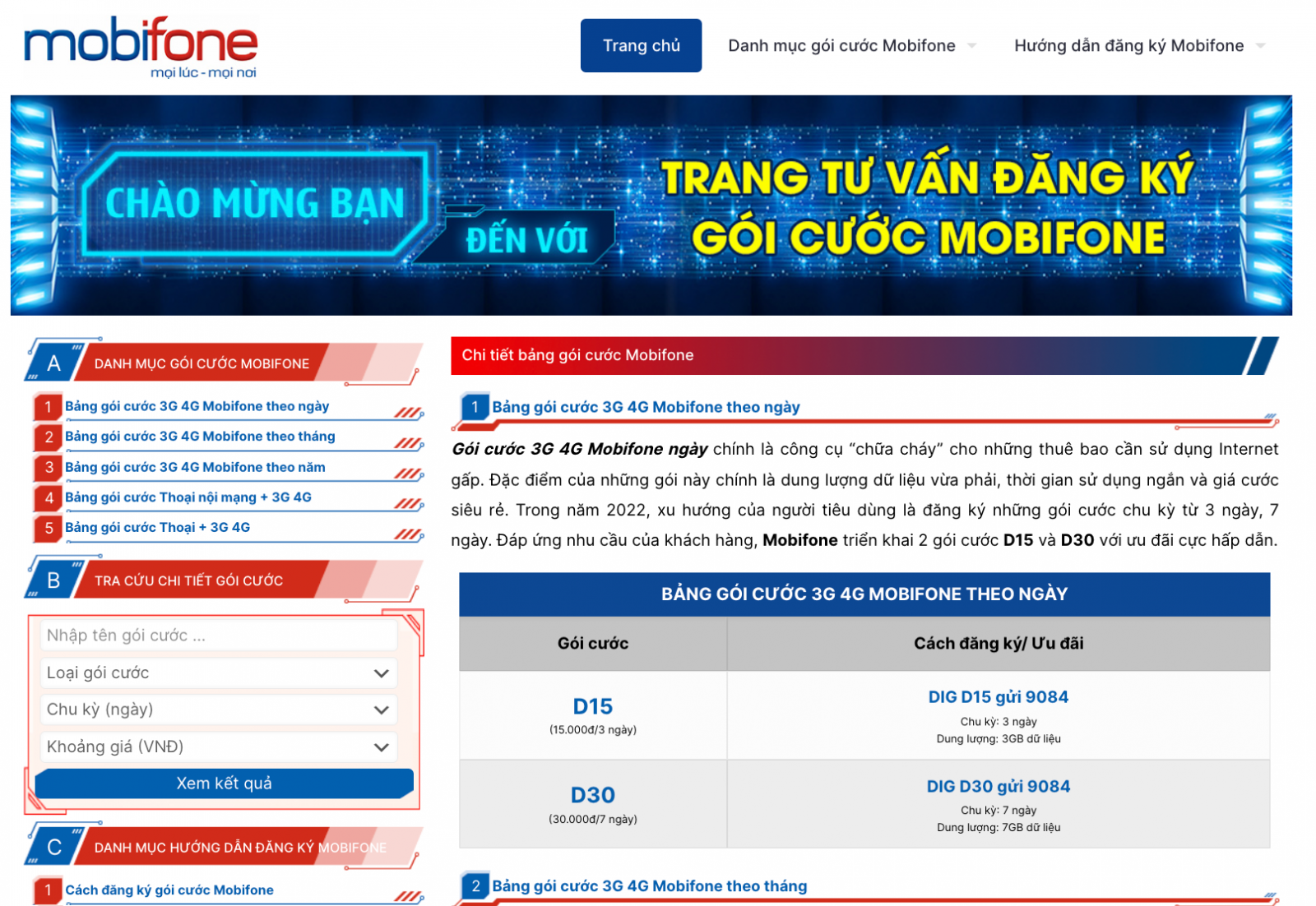 Chuyên trang tư vấn đăng ký gói cước Mobifone tại Thegioigoicuoc.com