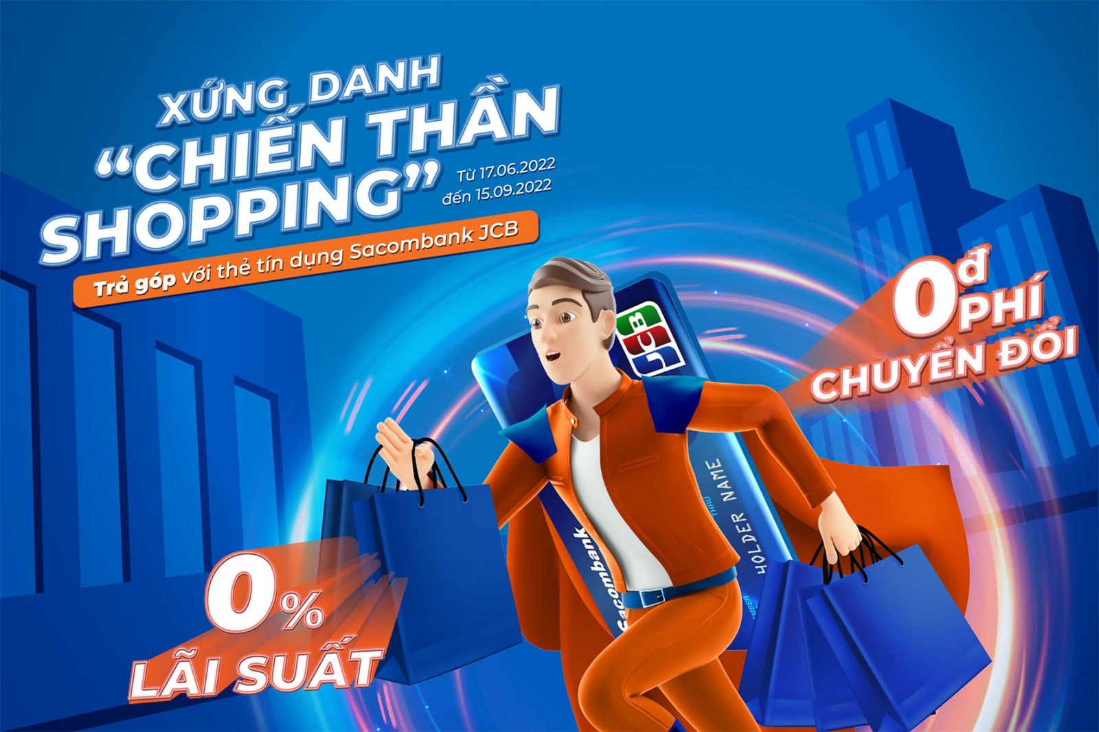 Từ nay đến hết ngày 15/9/2022, Sacombank triển khai chương trình khuyến mãi “0đ phí chuyển đổi - 0% lãi suất” 