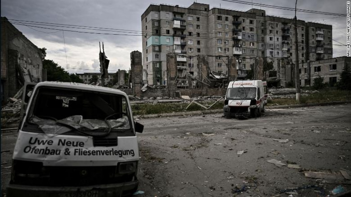 thành phố Lysychansk ở Donbass. Ảnh: CNN