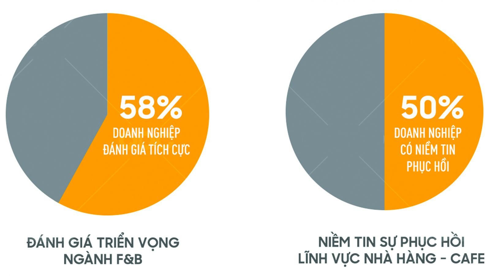  Biểu đồ: Khảo sát doanh nghiệp về triển vọng phục hồi của ngành F&B sau COVID-19. Nguồn: FNB