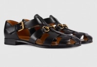 Giày Sandal Nam Gucci Chất Da Logo Móng Ngựa