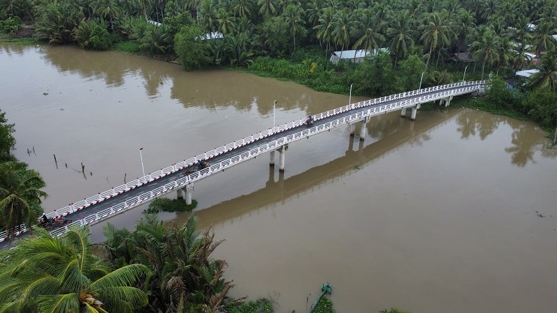 Toàn cảnh cây cầu nối yêu thương số 57 với tổng kinh phí 3,7 tỷ đồng