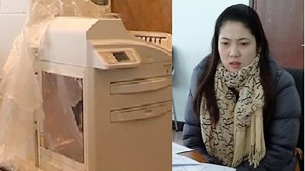 Nữ tiếp viên Ánh Hồng với lô thiết bị y tế nhập lậu.