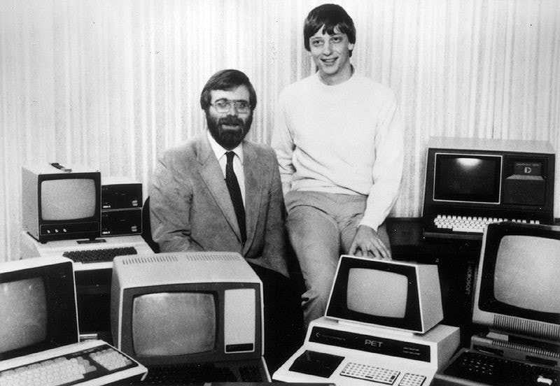 Hai người đồng sáng lập Microsoft Bill Gates và Paul Allen.