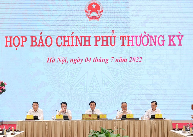 Buổi họp báo Chính phủ thường kỳ tháng 6 diễn ra chiều 4/7.