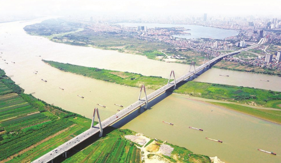 Sông Hồng & Sông Đuống nhìn từ trên cao