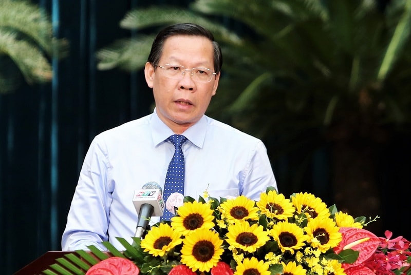 Chủ tịch UBND TP.HCM Phan Văn Mãi phát biểu tại kỳ họp 