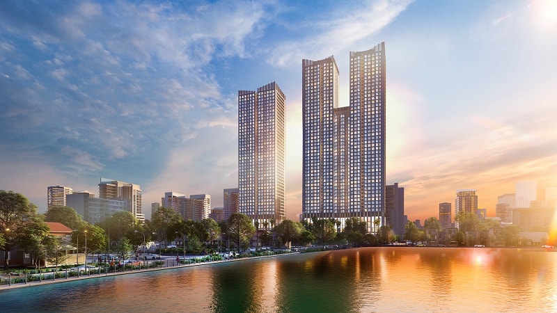 Phối cảnh công trình căn hộ cao nhất quận Hà Đông.