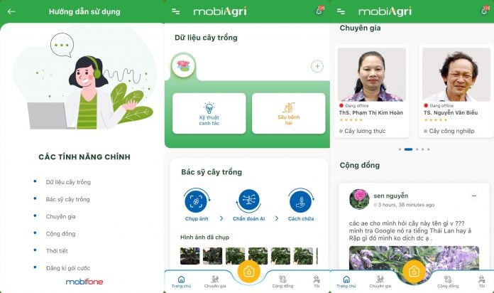 người dùng cũng có thể kết nối trực tiếp với các chuyên gia cây trồng uy tín để nhận được sự tư vấn cụ thể