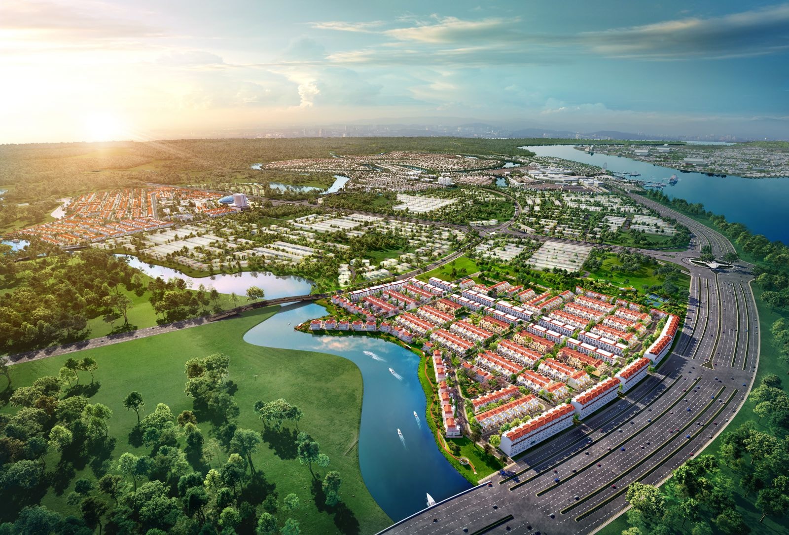 River Park 1 mang tới không gian sống với rất nhiều cây xanh, thảm cỏ, sông nước.